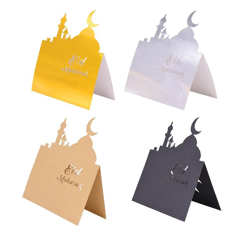 10 шт. Eid Mubarak Card открытки для сидений стола Рамадан годовщина вечерние вечеринка