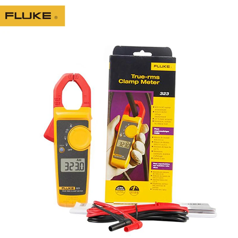 

100% Original Fluke 323 True RMS Clamp Meter AC Current and Voltage Tester Resistance Multimeter with Handhold