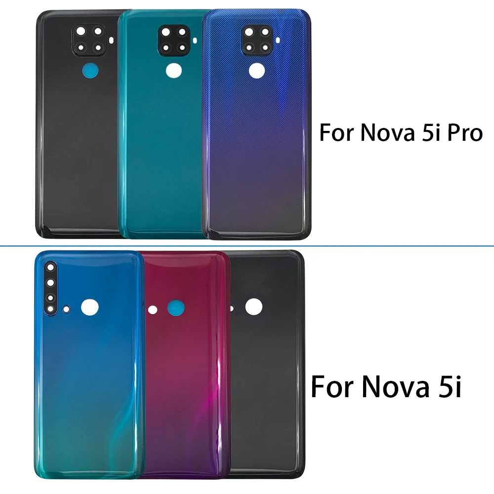 

Back Battery Door Rear Housing Cover Case With Camera Glass For Huawei Nova 5i Pro