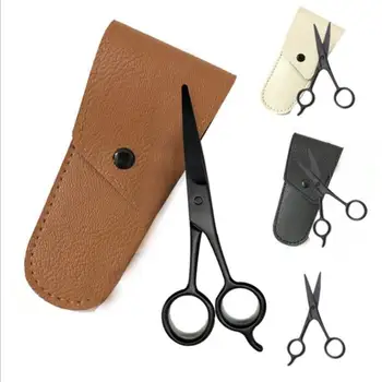 

Stainless Steel Short Blade Student Paper Cutting Simple Creative Scissors Business Office Portable Safety Scissors Black