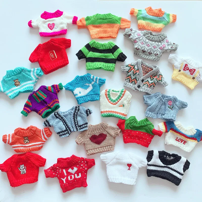 20cm 22 styles PP cotton Replaceable clothes Doll Winter sweater Sean Xiao Clothes Children's Christmas gifts 20cm pp cotton replaceable clothes doll lace shirt sweater beret hat shoes sean xiao clothes children s christmas gifts