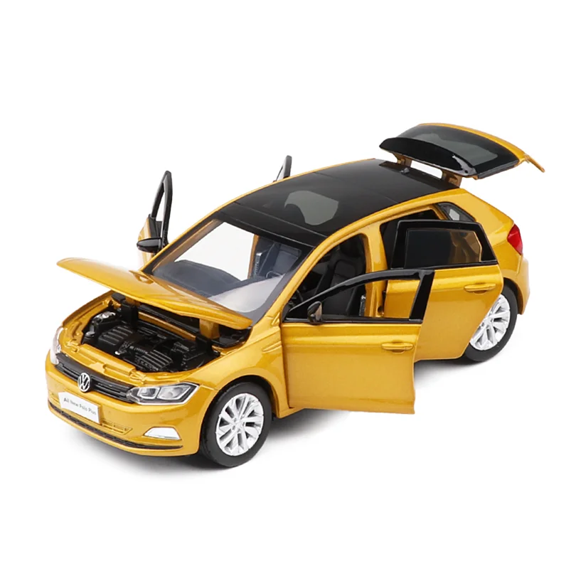 Новинка 1/32 VW Polo PLUS имитация игрушечных автомобилей модель из сплава детские