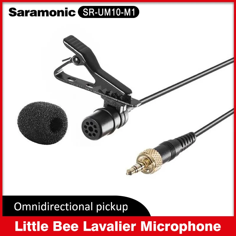 Saramonic SR-UM10-M1 Lavalier Microphone Replacement Omnidirectional 3.5mm Locking Screw for the TX9/TX10 Transmitter &amp UwMic9 |