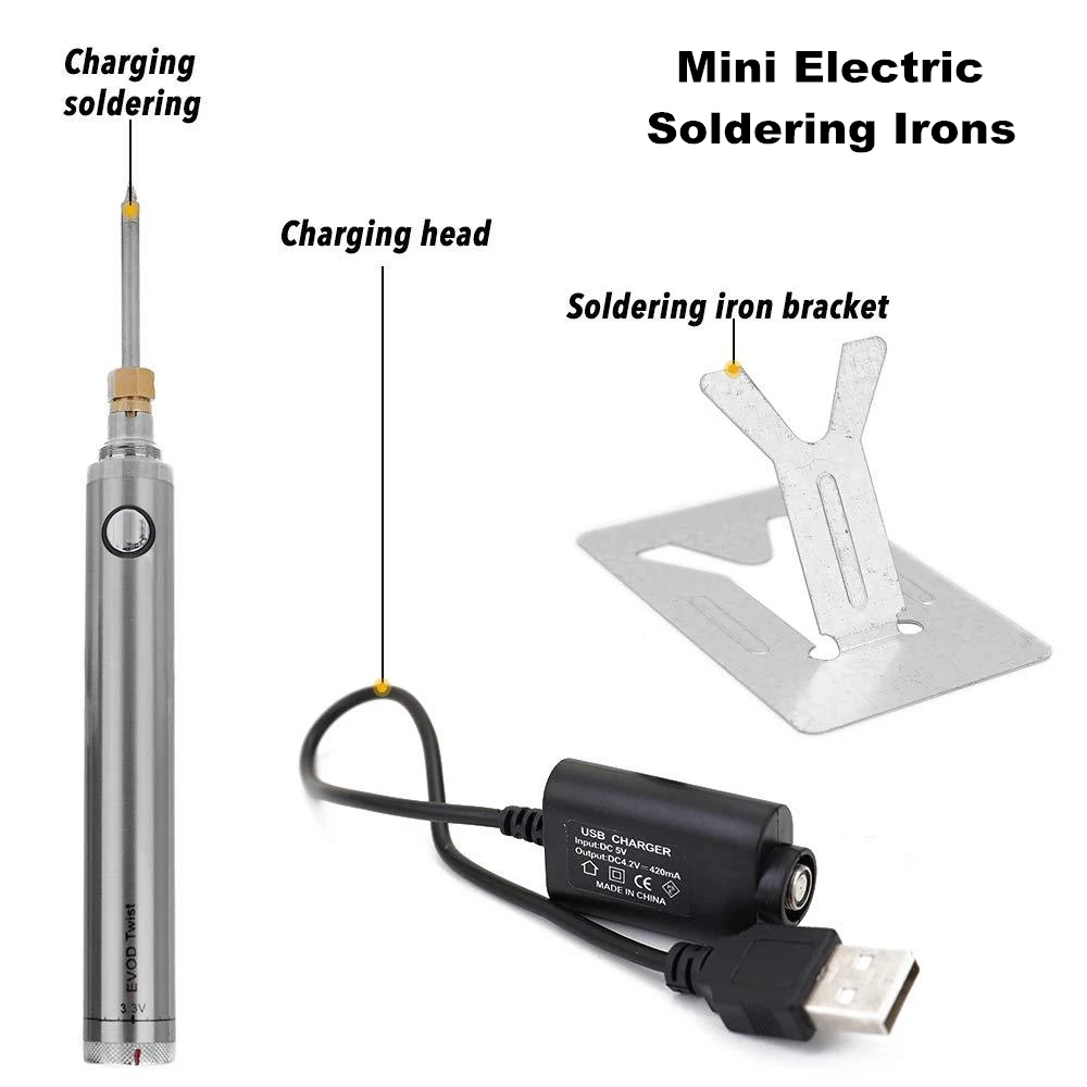 

Mini USB Charging Interface Electric Pen Electrician Welding Repair Tool Kit Battery Manual Electric Soldering Iron 8W Portable