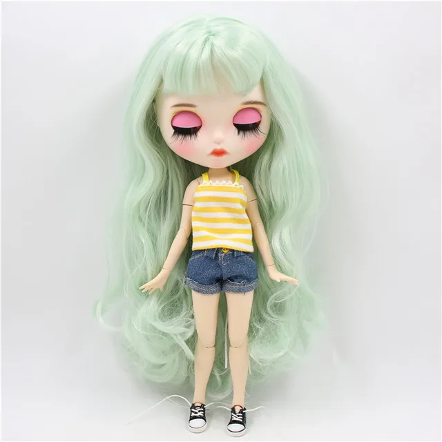 ICY factory blyth кукла на заказ, индивидуальная кукла, лицо, белая кожа, соединение тела, bjd, матовое лицо, бледно-зеленые волосы, 30 см, 1/6 игрушка - Цвет: doll clothes shoes