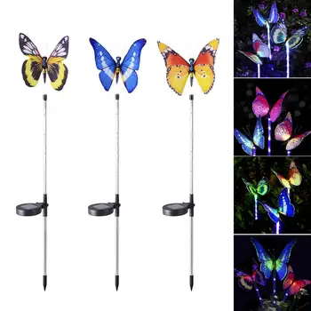 

3Pcs Butterfly Solar Color Changing LED Stake Lights Garden Yard Decorative Lamp