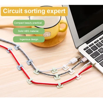 

18 Pcs Fixing Clip Desktop Wall Wire Fixing Self-adhesive Wire Clip Steel Wire Mesh Wire Finishing Clip Wire Management Device