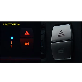 

For BMW 7 Series Lock Button Cover Dashboard Warning Light Trim ABS 2pcs