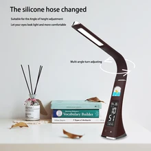 

Warm White Light Calendar Humidity Temperature Date Time Table Nightlamp Luxury Leather Book Light Gift Student Led Usb Charging