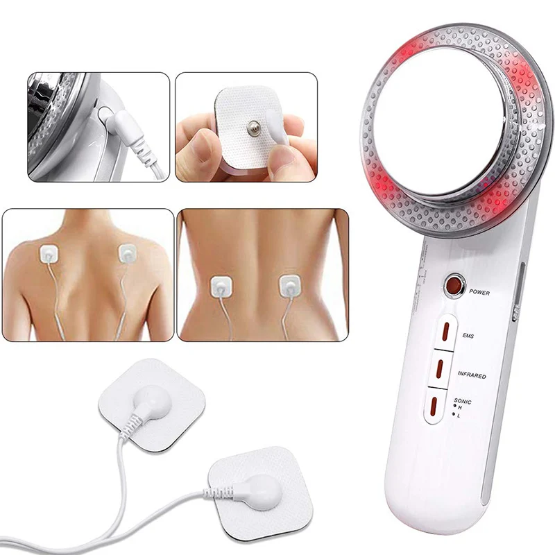 3in1 EMS Body Slimming Massager Lose Weight Machine Body Massager Anti Cellulite Fat Burner Galvanic Infrared Ultrasonic Therapy