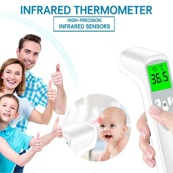 

LCD digital non-contact infrared infrared thermometer forehead body temperature tool (battery included) termometro digital 50*