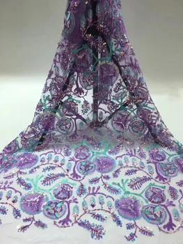 

African sequin lace fabric 2020 high quality lace French tulle lace fabric Nigeria lace fabric R3965