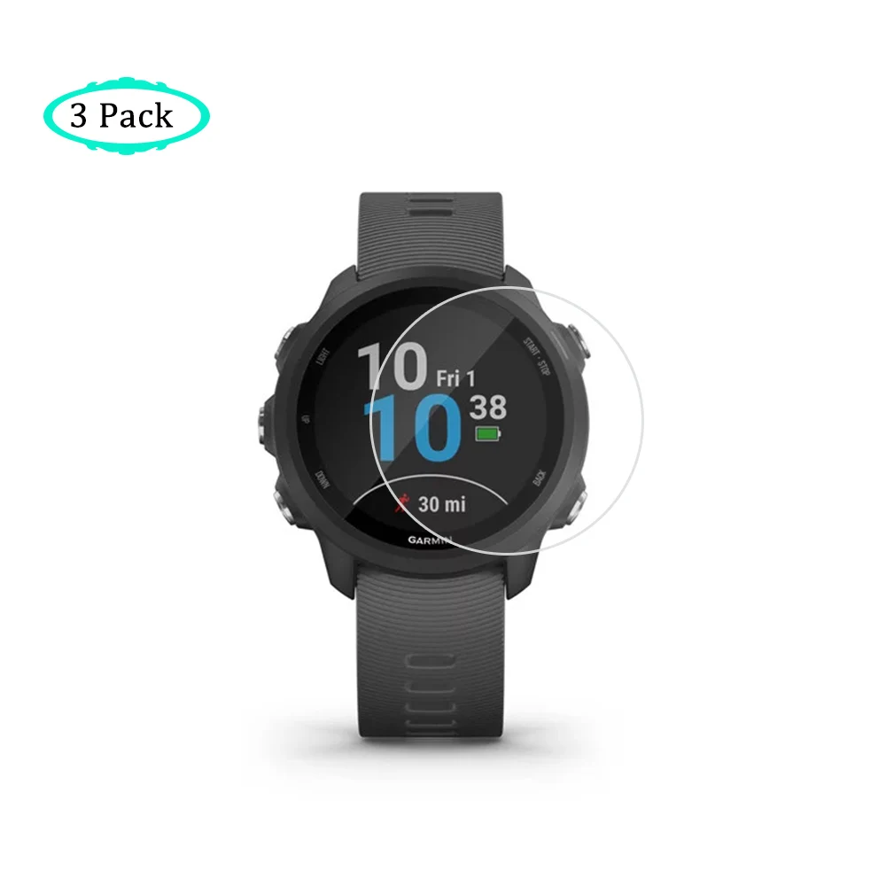 

3 Pcs for Garmin forerunner 245 /245 Music Smartwatch Screen Protector 9H Tempered Glass Premium Screen Protector Watch Film