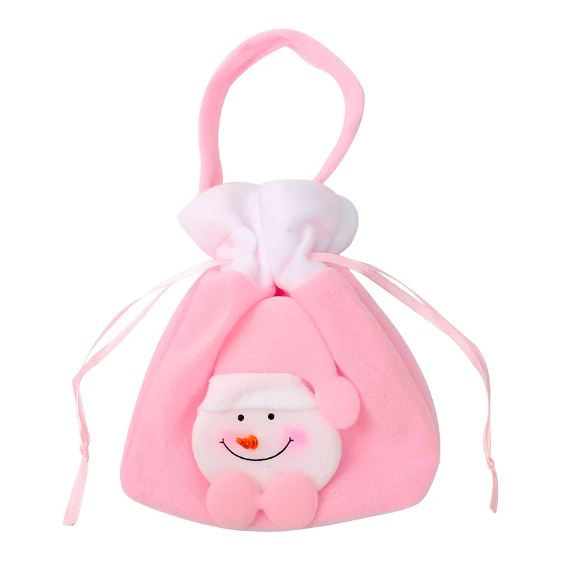 

Snailhouse Christmas Stockings Bags Pink Santa Claus Decoration Ornaments Candy Apple Present Storage Drawstring Bag Gift Bag