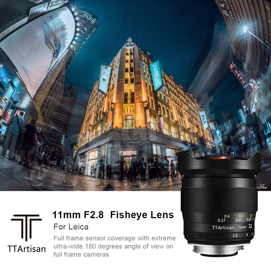 TTArtisan 11 мм F2.8 полный известность ультра-Широкий Рыбий глаз ручной объектив для Leica M-Mount камеры для Leica M-M M240 M3 M6 M7 M8 M9 M9p M10