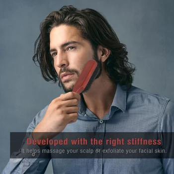

Beard Mustache Combs Hair Brush with Dense Bristles Wood Handle Men's Beard Brushes Shaving Brush Facial Hair Comb Brush For Men