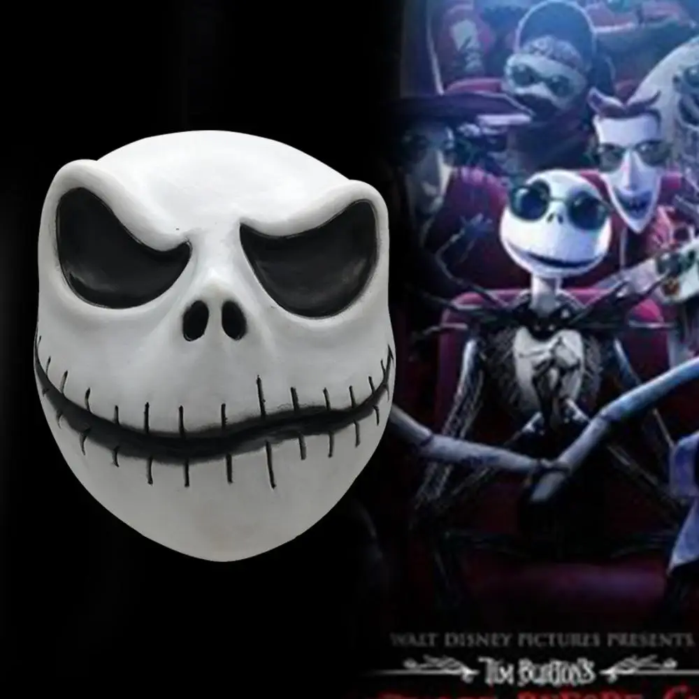 

2019 The Nightmare Before Christmas Jack Mask Horror Jack Skellington Cosplay Latex Masks Helmet Halloween Party Figure Toys