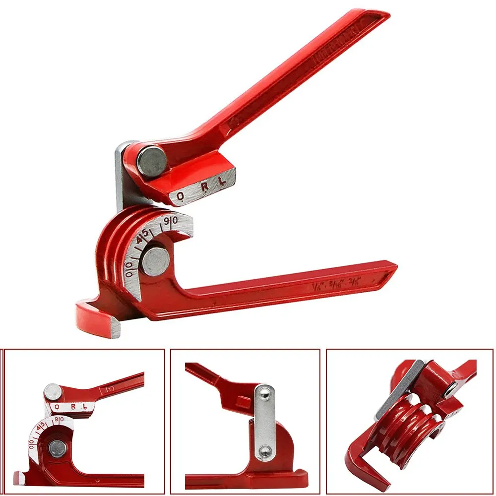 

180 Degree Pipe Bending Tool Heavy Duty 3in1 Hand Manual Tube Bender Aluminum Alloy Tubing Bender Brake Fuel Line Curving Pliers
