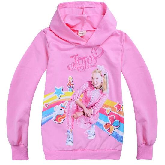 От 4 до 12 лет JOJO Siwa куртка пальто модные цветочные толстовки для девочек куртки тонкая верхняя одежда толстовки для девочек детская одежда для девочек - Цвет: Розовый
