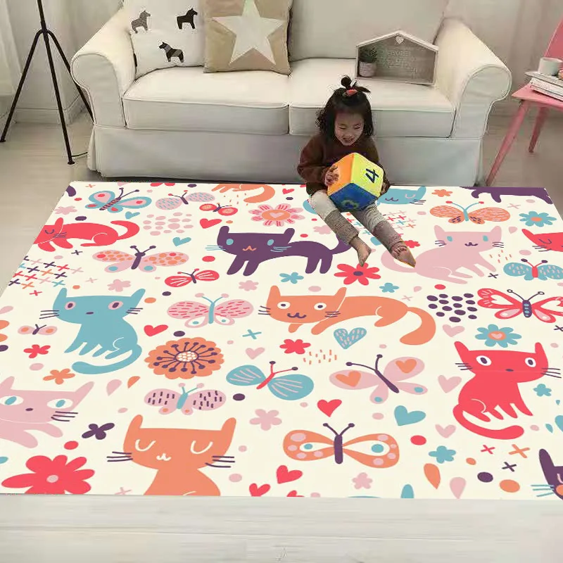 

Cartoon Cat Shaggy Anti-Skid Floor play Mats 3D Carpet Non-slip Rug Dining Living Room Soft Kids Bedroom Mat Carpet 02
