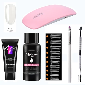 

Hot Acrylic Gel Kit Nail Extension Gel Set with Nail Tips Nail Dryer Quick Dry Acrylic Builder Gel for Manicure Fingertip Extend