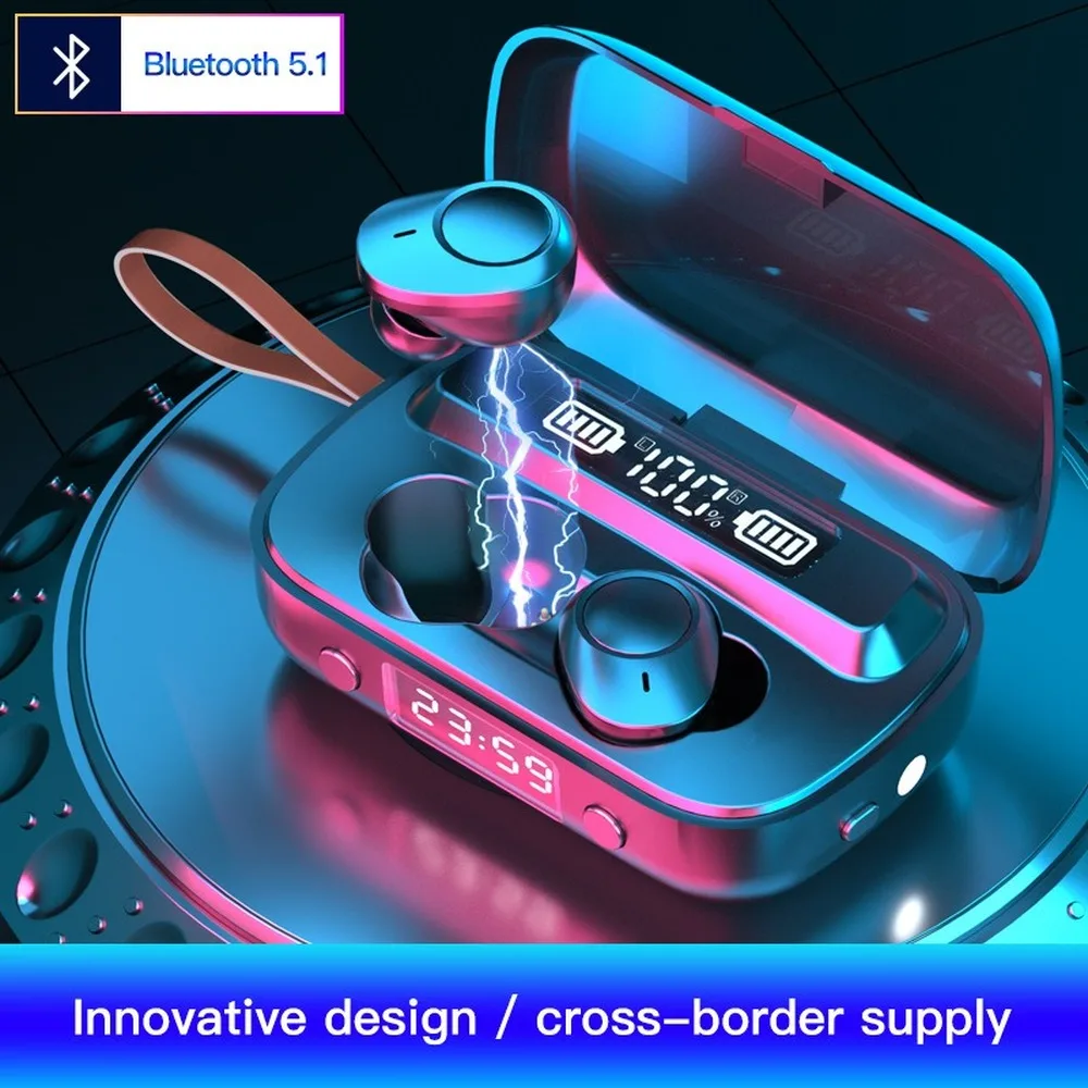 Wireless Bluetooth 5 1 Earphone Sports Waterproof A13 TWS Wireless Stereo Earbuds Music Touch Digital Display Earphone