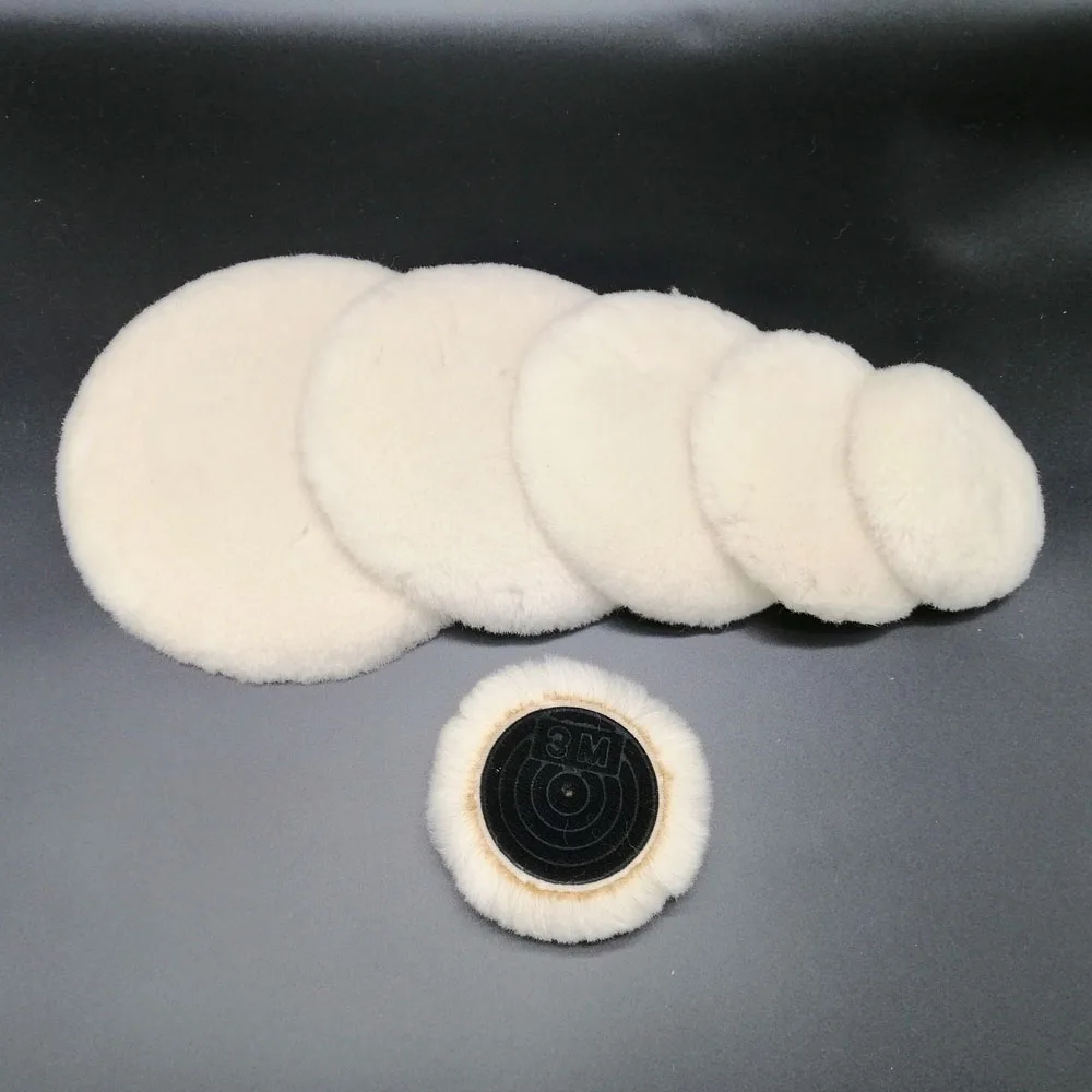 Hutu 3M Tampone Per Lucidatura Lana E Tampone Per Lucidatura Auto In Lana Autoadesiva Per Rimozione Graffi Auto 3/4/5/6/7 Pollici