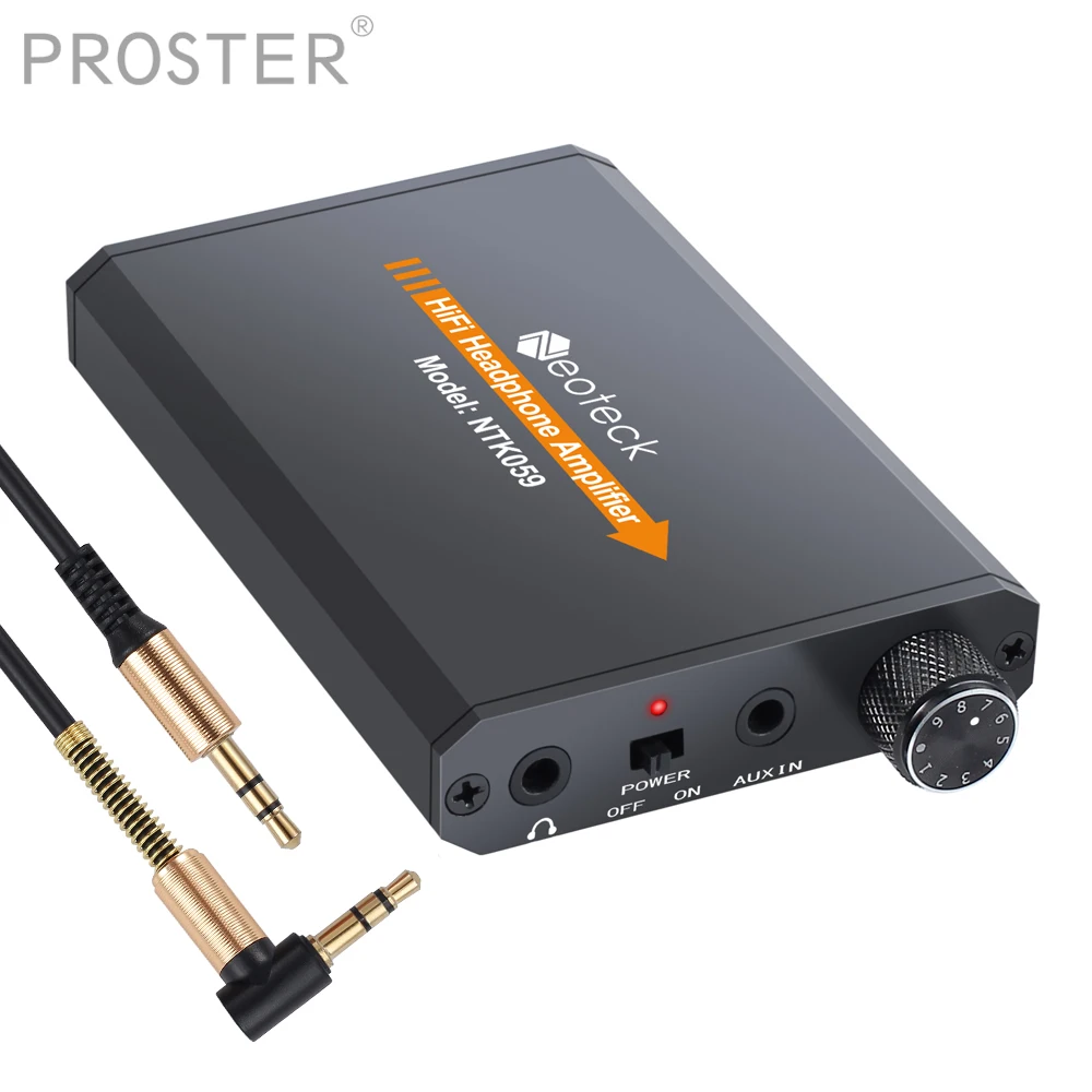 

Proster Portable Headphone Amplifier HiFi Earphone Audio Amplifier USB Rechargeble 3.5mm for AUX input output