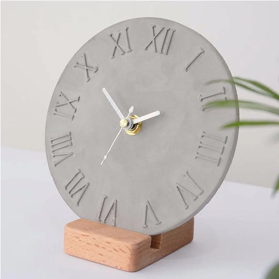 Roman/Arabic Digital Clock Mould Cement Concrete Silicone Clock Mold Making Plaster Mould for DIY Handmade Soap Candle Crafts