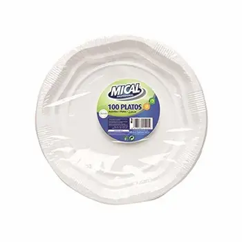 

Mical - Platos de plástico - 20.5 cm - 100 unidades