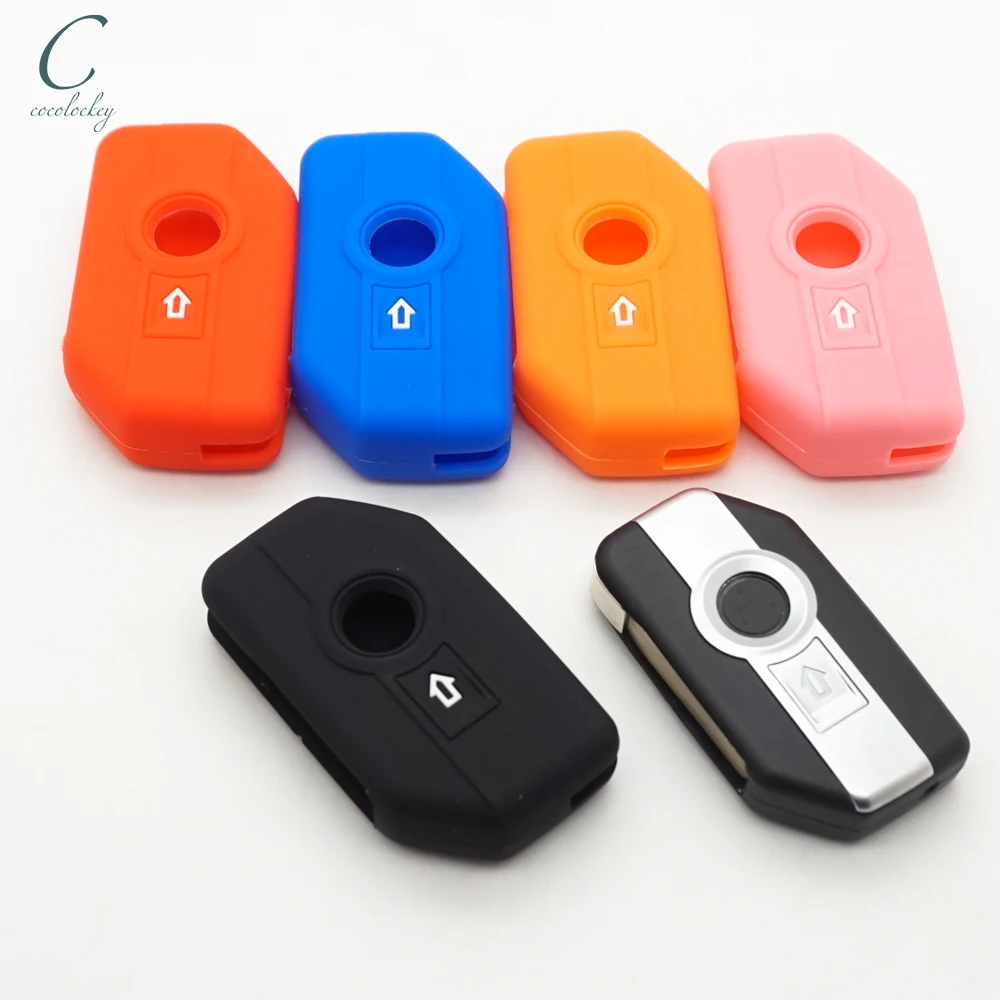 Cocolockey Silicone Key Cover Shell Fob Case Holder 2 Button for BMW