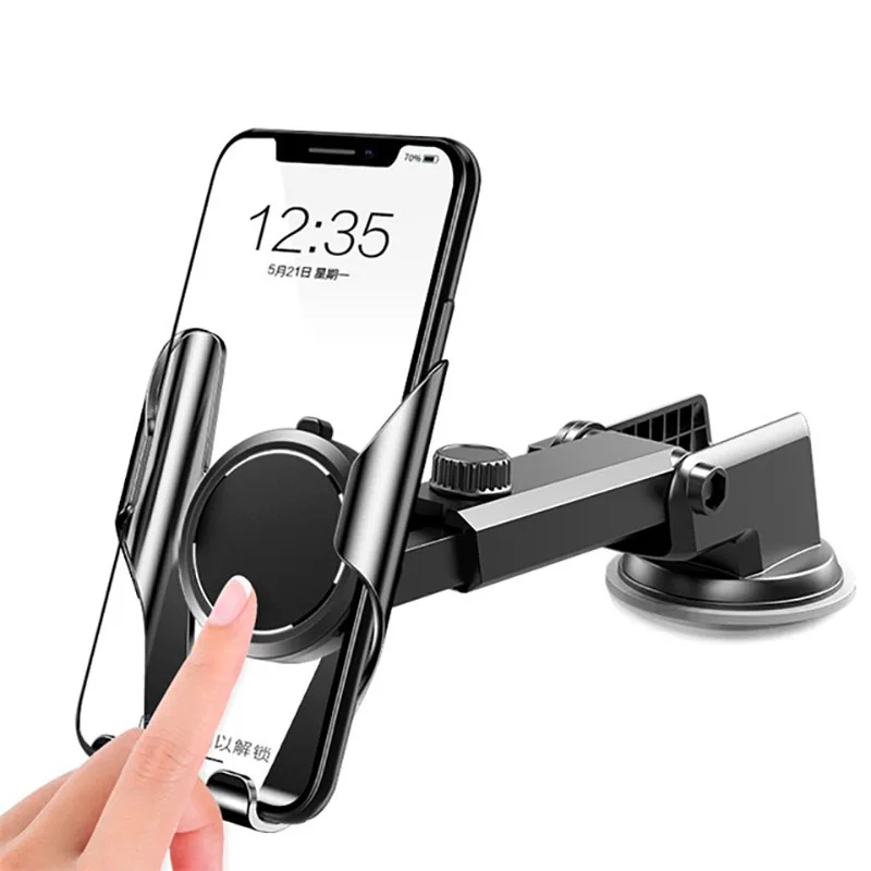 Windshield holder LINGCHEN Автомобильный держатель для телефона на лобовое стекло, вращение на 360 градусов, автомобильный держатель, крепление на вентиляционное отверстие для iPhone 7, 8, XS, Xiaomi, держатель для мобильного телефона - Цвет: Windshield holder