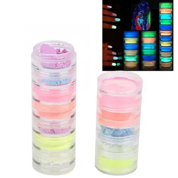 

Sparkles For Nails 12 Colors Nail Luminous Powder Halloween Nail Art DIY Fluorescent Powder Manicure Tool Nail Glitter a