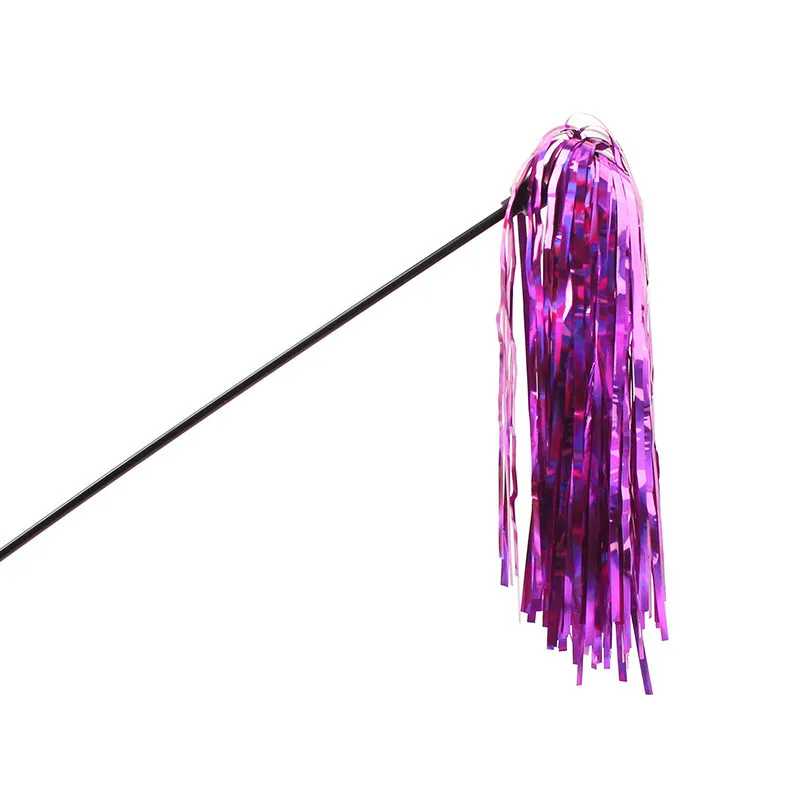 1pc Kitten Cat Teaser Interactive Toy Rod With Coloured Ribbon Funny Colorful Rod Teaser Wand Toys одежда для собак ropa perro