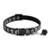 Cute Paw Print Adjustable Kitten Collar Bell Tie Cat Pet Puppy Colourful 3