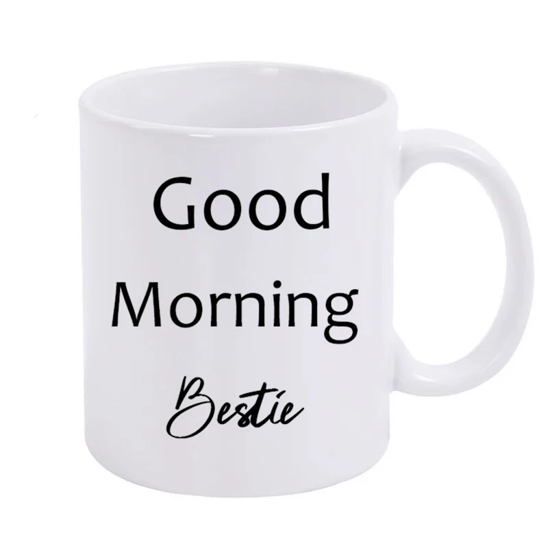 Белая кофейная чашка "Good Morning", кружка для молока, подарки для влюбленных, товары для дома, кухонные напитки