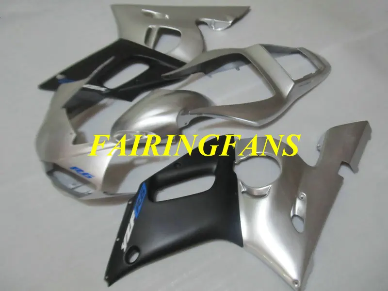Комплект обтекателей для мотоцикла YAMAHA YZFR6 98 99 00 01 02 YZF R6 YZF600 1998 2000 2002 серебристый черный обтекатель+ подарки YH16
