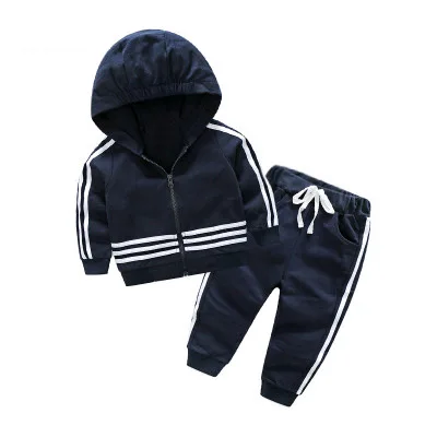 

2019 Spring Pieces BOY'S Girls Stripes Two Set Baby B Class Convention Suit Coat Children Convention Pants