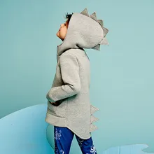 Пальто для маленьких мальчиков; детская верхняя одежда для малышей; куртка с капюшоном в стиле динозавра; симпатичное пальто; Верхняя одежда для детей