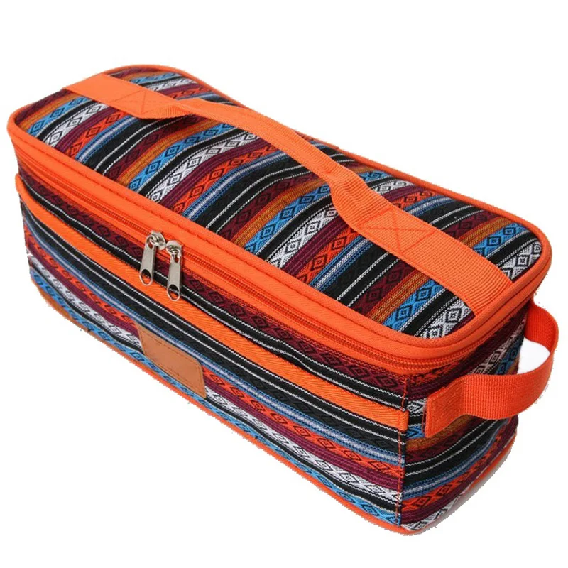 

National Style Home Outdoor Camping Table Ware Organizer Dinner Spoon Fork Knife Storage Bag Portable Tableware Camping Organizi