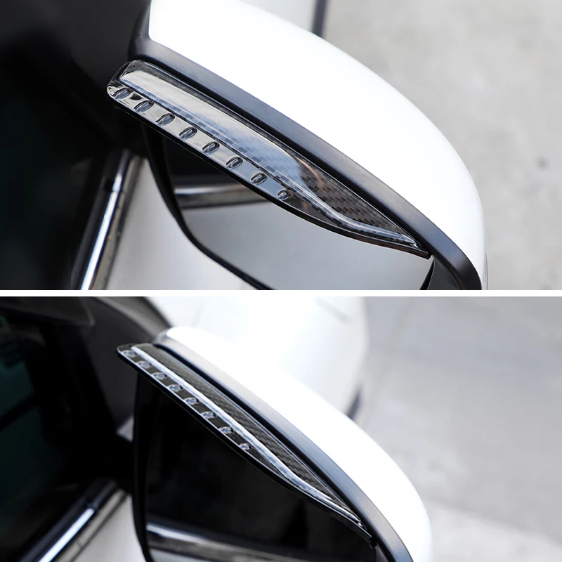 Rearview Mirror Rain Shield Rearview Mirror Rain Eyebrow Car Rearview Mirror Visor Rearview Mirror Rain Guard Rearview Mirror Visor 2PCS Car Rearview Mirror Eyebrow Rain Shield Snow Visor Shade Protector Anti-rain ABS Car Rear-view Mirror Rain Eyebrows