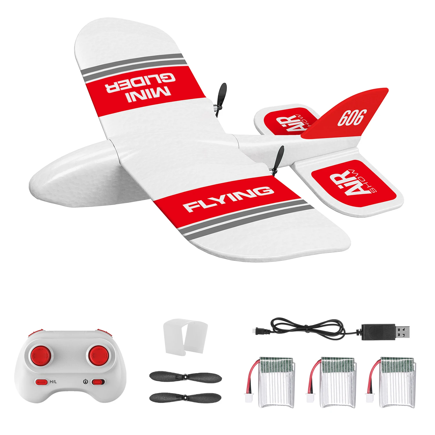 KF606 2,4 Ghz RC самолет летающий самолет для начинающих EPP планер из пеноматериала фиксированное крыло RC самолет Анти-столкновения RTF мальчик детские игрушки - Цвет: 3 Battery