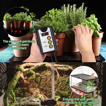 

Digital Display Regulator Heat Mat Incubation Thermostat Controller Brewing Breeding Temperature Control For Plants Reptile