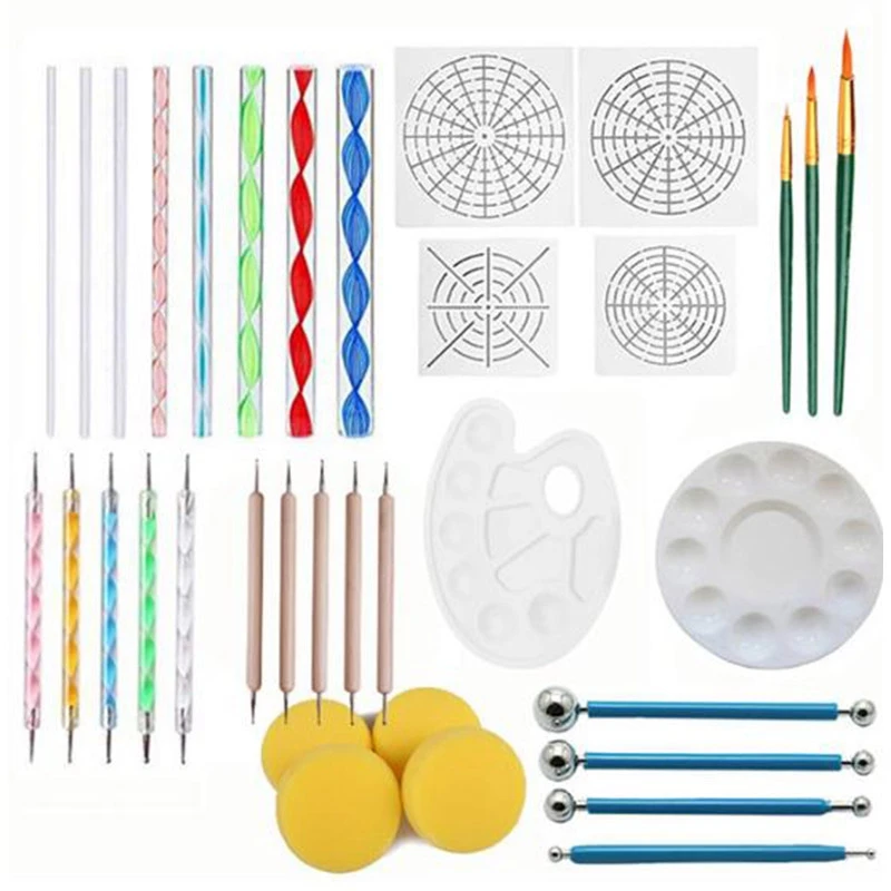 

Sculpting Craft Draw Tools For Nail Art Mandala Painting Rocks Embossing Pattern Clay Dotting Tools