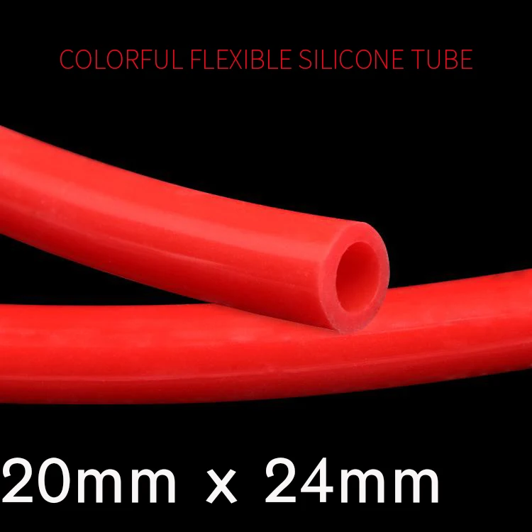 Food Grade Silicone Tube Flexible Tubing Hose Inner Dia.20mm Out Dia.24mm 20x24 