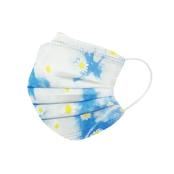 

100pcs Adult Tie-dye Printing Disposable Mask Three-layer Disposable Protective Mask Style Adult Disposable Masks Mascarilla