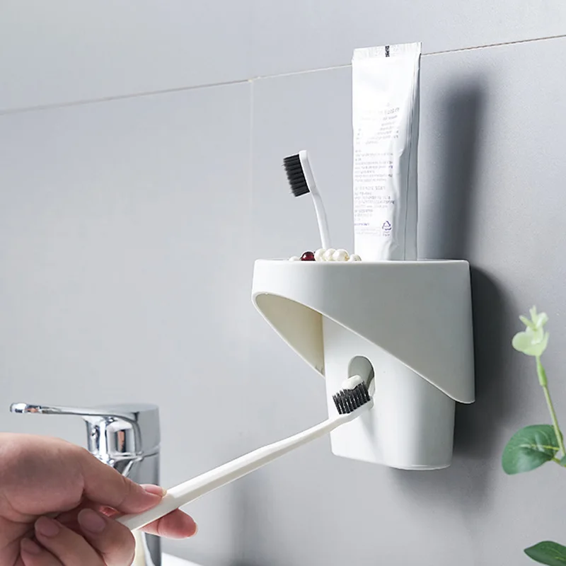 

Automatic Toothbrush Holder Multifunction Magnetic Attraction Storage Bathroom Accessories Durable Home Toothpaste Dispenser