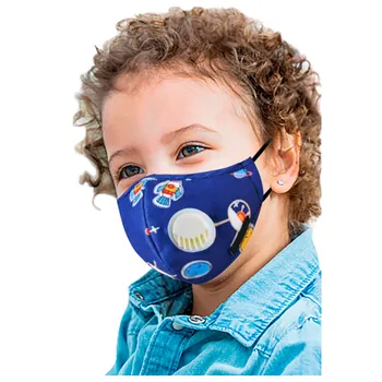 

3pcs Kids Reusable Cute Cartoon facemask Dustproof Pm2.5 Pollution Respirator face Cover washable and reusable Topmask Maschera