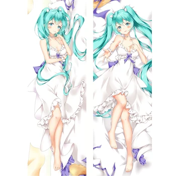 

Anime Dakimakura Vocaloid Hastune Miku Hugging Body Pillow Case Racking Miku Peach Skin DIY Pillow Cover