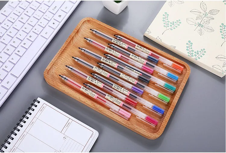 12 Pcs/lot 0.5mm Gel Pen Set Colorfule Cute Ink Maker Pen School Office things Supply 12 Colours muji gel pens Material Escolar